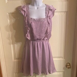 Elegant Pink Ruffle Dress